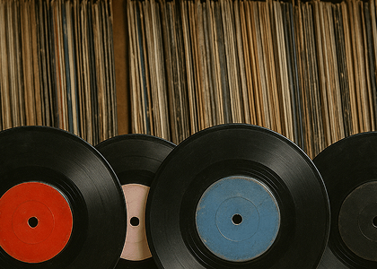 Vinyl record collection